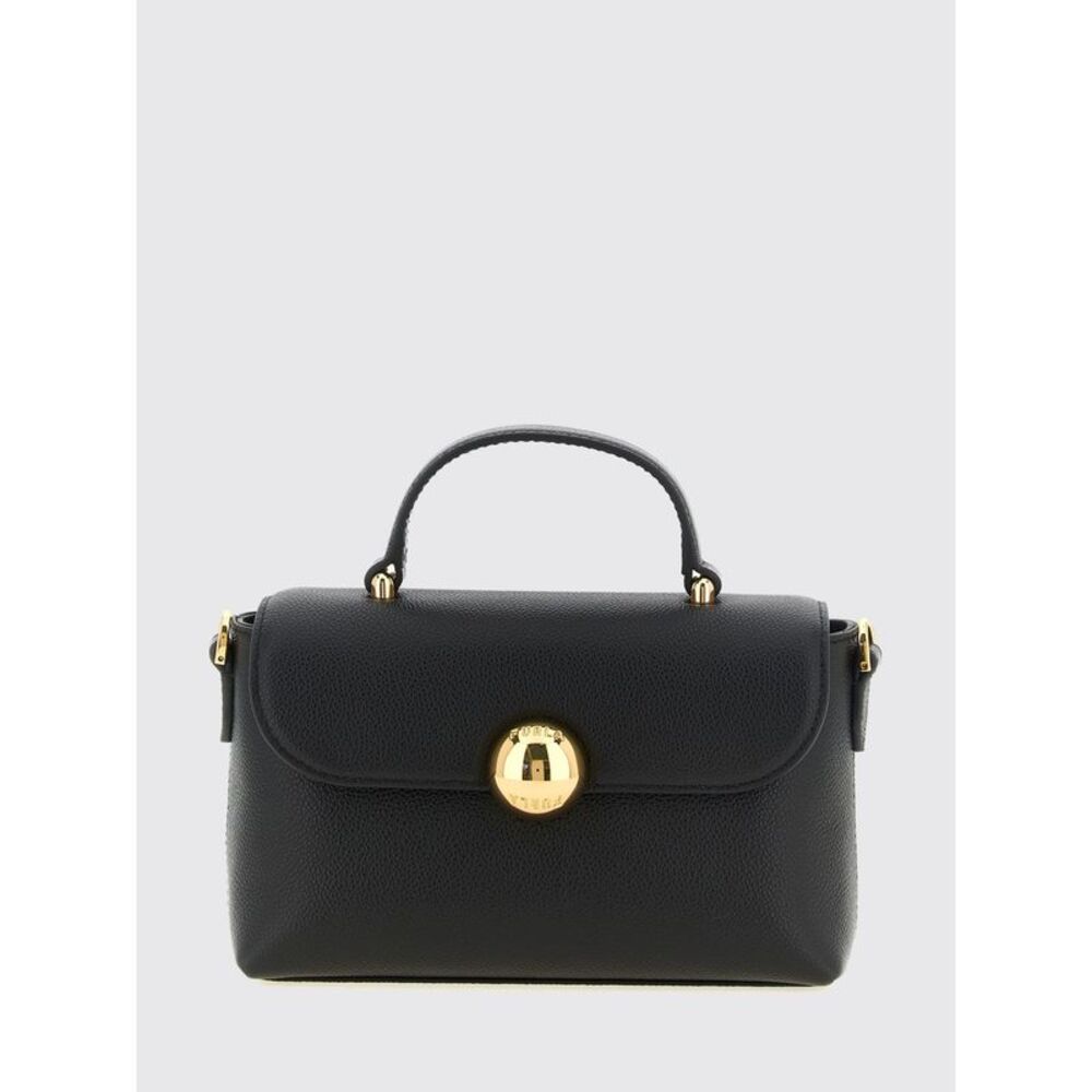 Furla Women Furla Moonlight Small Grained Leather Handbag With Shoulder Strap